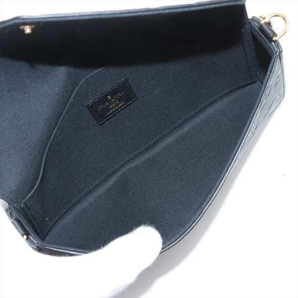 Louis Vuitton Noir Monogram Empreinte Leather Felicie Pochette [Clearance Sale]