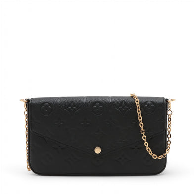 Louis Vuitton Noir Monogram Empreinte Leather Felicie Pochette [Clearance Sale]