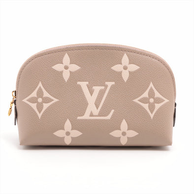 Louis Vuitton Tourterelle Bicolor Monogram Empreinte Leather Cosmetic Pouch PM [Clearance Sale]
