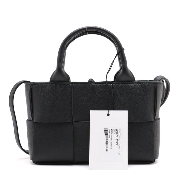 Bottega Veneta Black Intrecciato Leather Mini Arco Tote [Clearance Sale]
