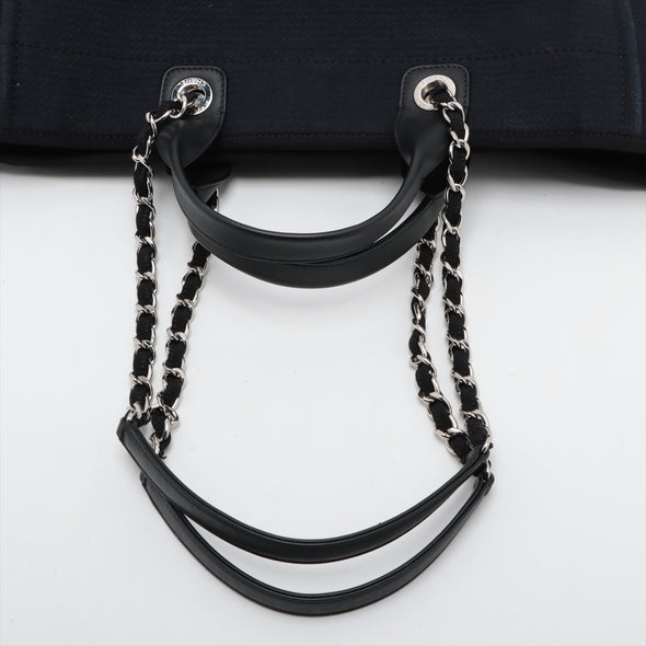 Chanel Black Canvas Deauville GM [Clearance Sale]