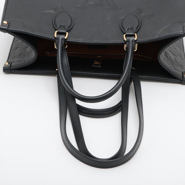 Louis Vuitton Noir Monogram Empreinte Leather OnTheGo MM [Clearance Sale]
