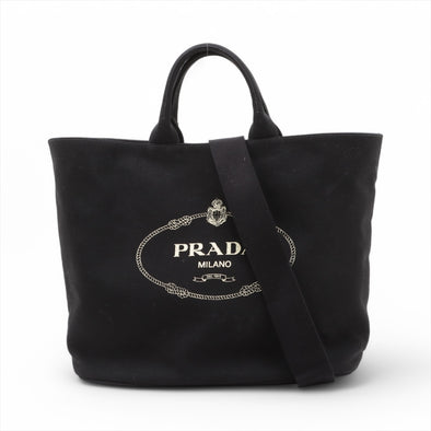 Prada Nero Canvas Canapa Bucket Bag [Clearance Sale]