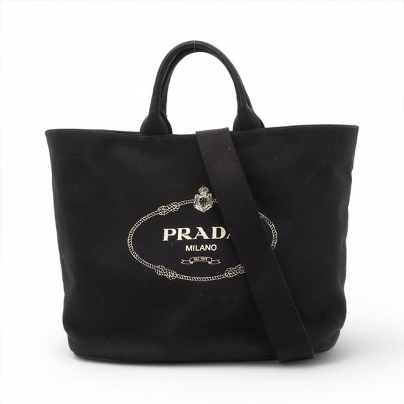 Prada Nero Canvas Canapa Bucket Bag [Clearance Sale]