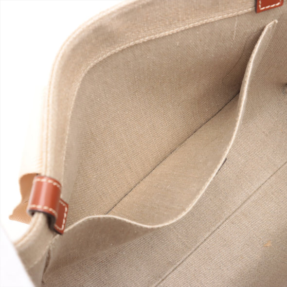Chloe Brown Beige Canvas Medium Woody Tote Bag [Clearance Sale]