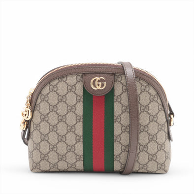 Gucci Brown GG Supreme Ophidia Small Shoulder Bag [Clearance Sale]