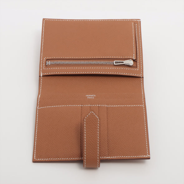 Hermes Gold Epsom Calfskin Leather Mini Wallet [Clearance Sale]