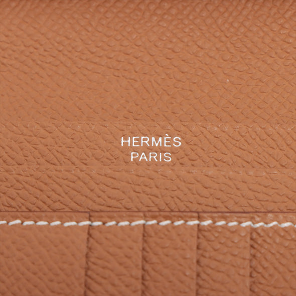 Hermes Gold Epsom Calfskin Leather Mini Wallet [Clearance Sale]