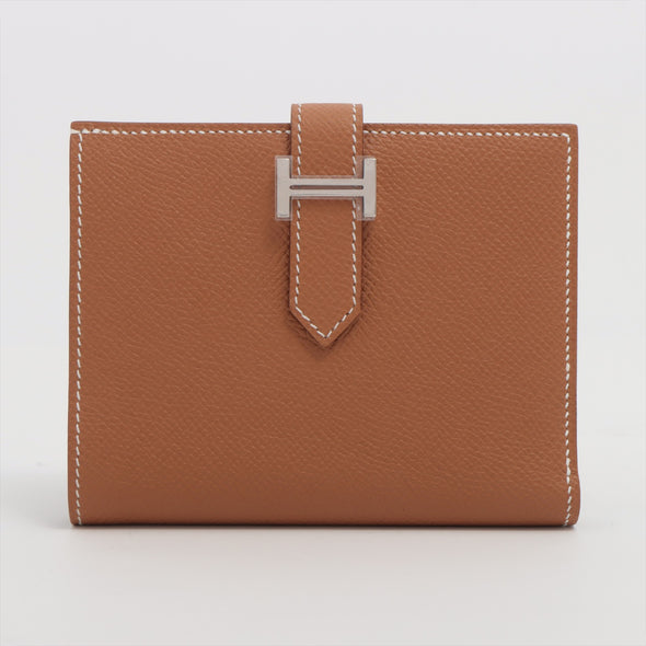 Hermes Gold Epsom Calfskin Leather Mini Wallet [Clearance Sale]