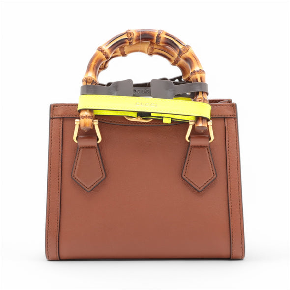 Gucci Brown Leather Diana Small Tote Bag [Clearance Sale]