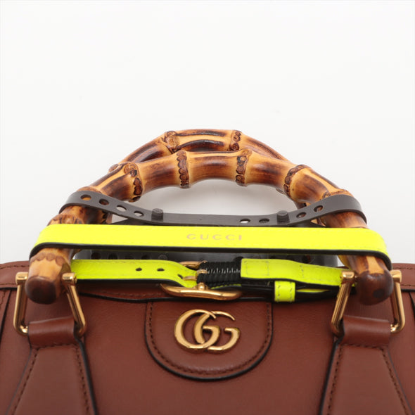 Gucci Brown Leather Diana Small Tote Bag [Clearance Sale]