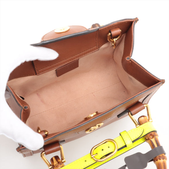Gucci Brown Leather Diana Small Tote Bag [Clearance Sale]