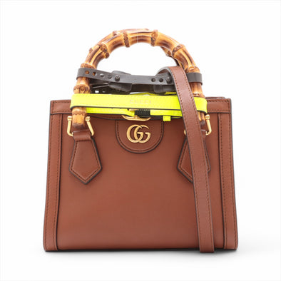 Gucci Brown Leather Diana Small Tote Bag [Clearance Sale]
