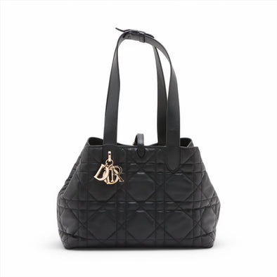 Christian Dior Black Macrocannage Leather Medium Dior Toujours Bag [Clearance Sale]
