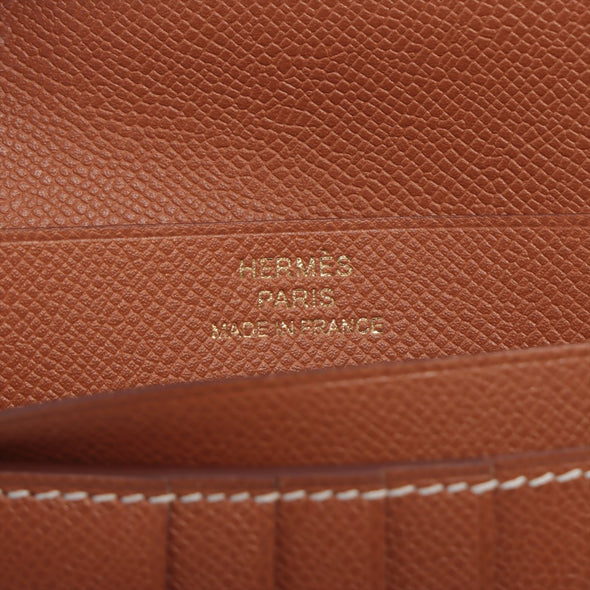 Hermes Gold Epsom Calfskin Leather Mini Wallet [Clearance Sale]