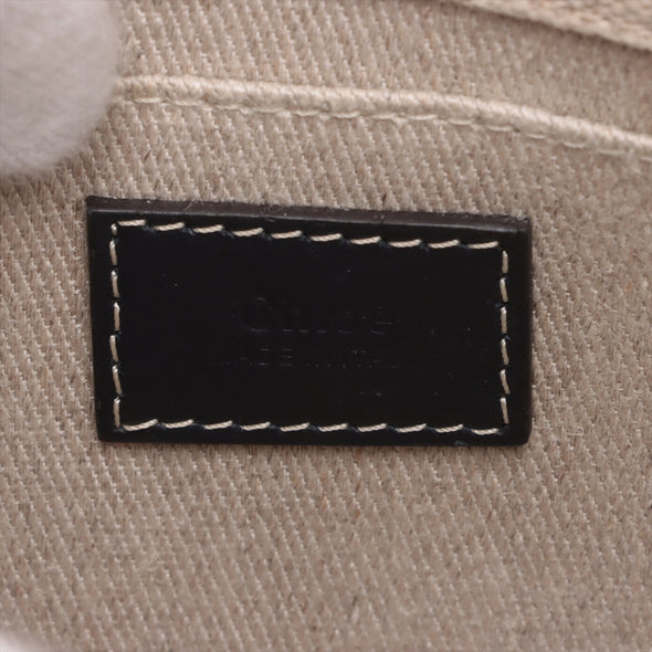 Chloe Black Beige Canvas Mini Woody Tote Bag [Clearance Sale]