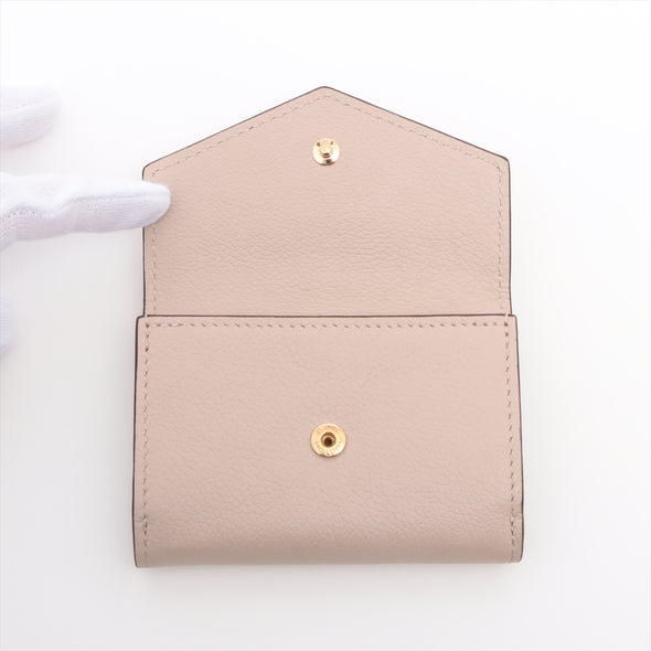 Louis Vuitton Greige Leather Lockmini Wallet [Clearance Sale]