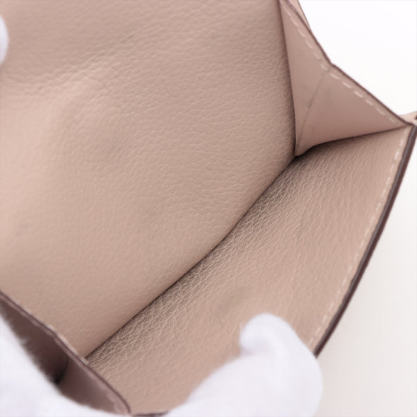Louis Vuitton Greige Leather Lockmini Wallet [Clearance Sale]