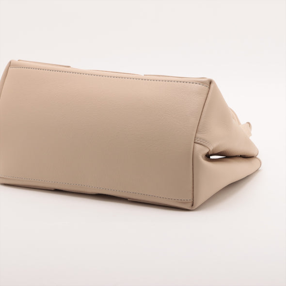 Balenciaga Beige Leather Navy Small Cabas [Clearance Sale]