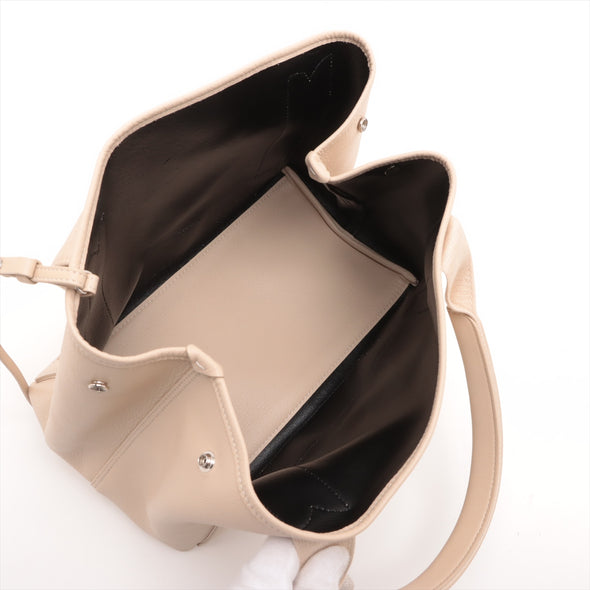 Balenciaga Beige Leather Navy Small Cabas [Clearance Sale]