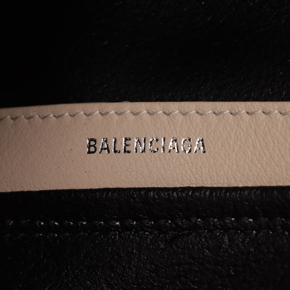 Balenciaga Beige Leather Navy Small Cabas [Clearance Sale]