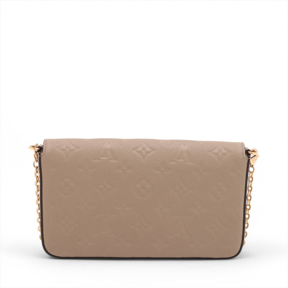 Louis Vuitton Tourterelle Monogram Empreinte Leather Felicie Pochette [Clearance Sale]
