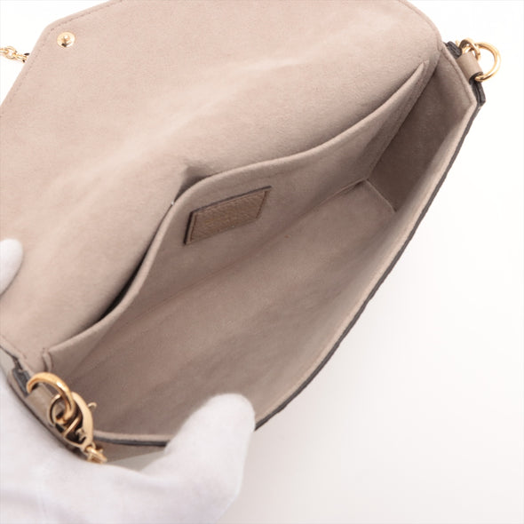 Louis Vuitton Tourterelle Monogram Empreinte Leather Felicie Pochette [Clearance Sale]