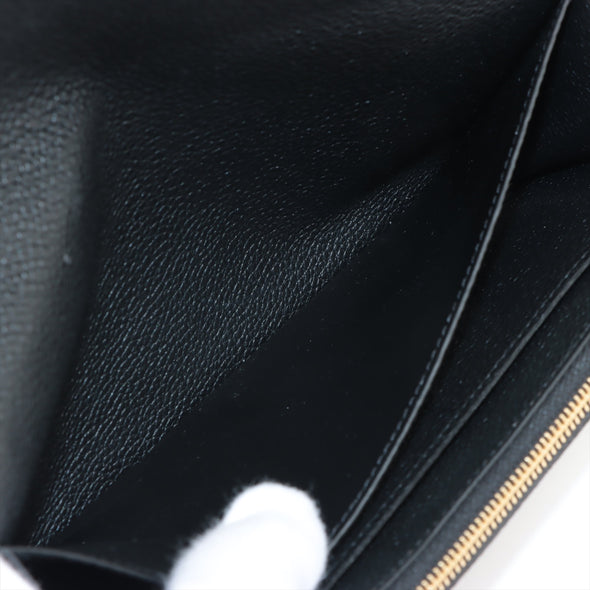Louis Vuitton Black Beige Bicolor Monogram Empreinte Leather Emilie Wallet [Clearance Sale]