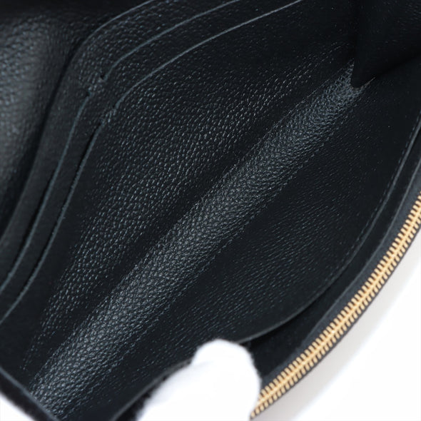 Louis Vuitton Black Beige Bicolor Monogram Empreinte Leather Emilie Wallet [Clearance Sale]