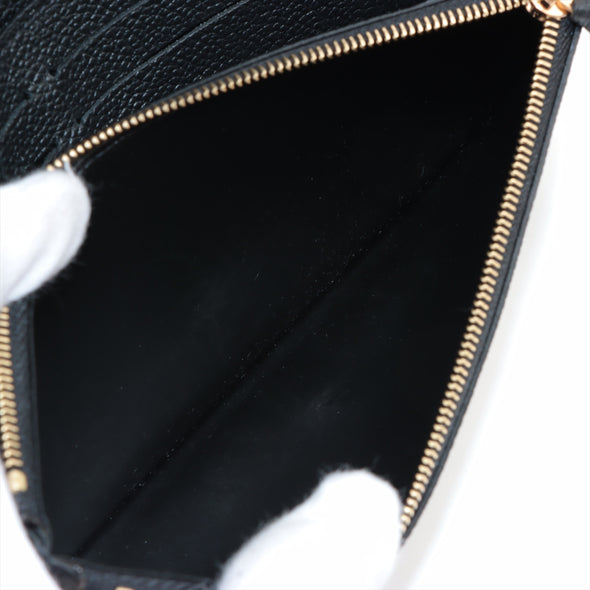 Louis Vuitton Black Beige Bicolor Monogram Empreinte Leather Emilie Wallet [Clearance Sale]