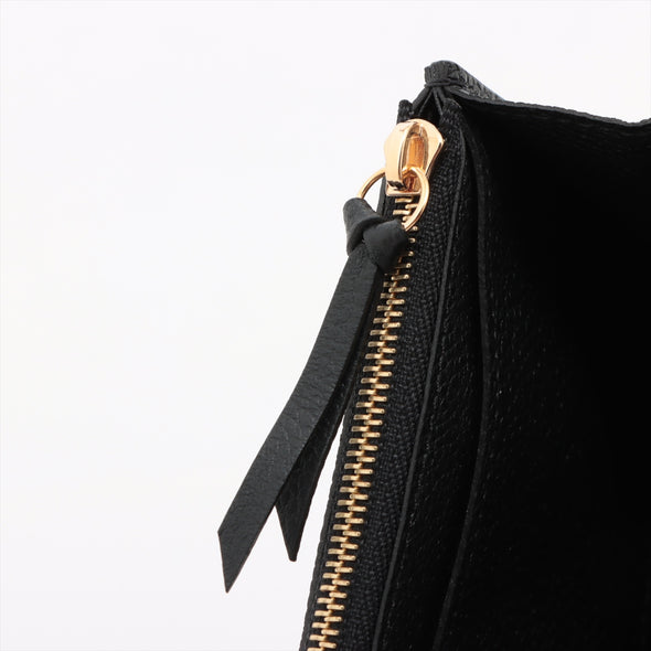 Louis Vuitton Black Beige Bicolor Monogram Empreinte Leather Emilie Wallet [Clearance Sale]