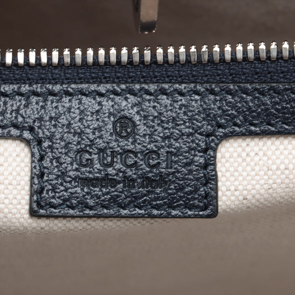 Gucci Navy GG Supreme Interlocking G Medium Tote Bag [Clearance Sale]