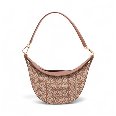Loewe Tan Leather Anagram Jacquard Small Luna Bag [Clearance Sale]