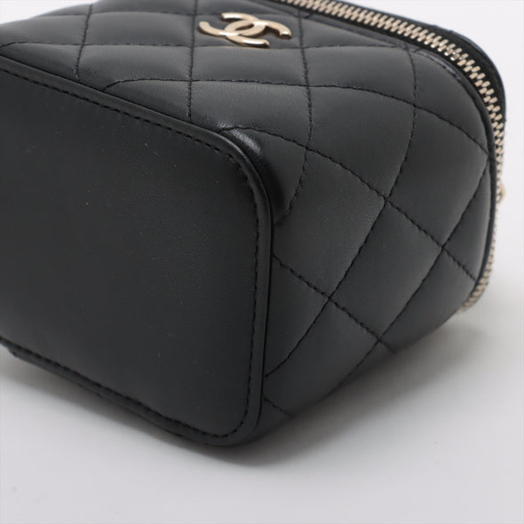 Chanel Black Nappa Leather Small Vanity With Chain [Clearance Sale]