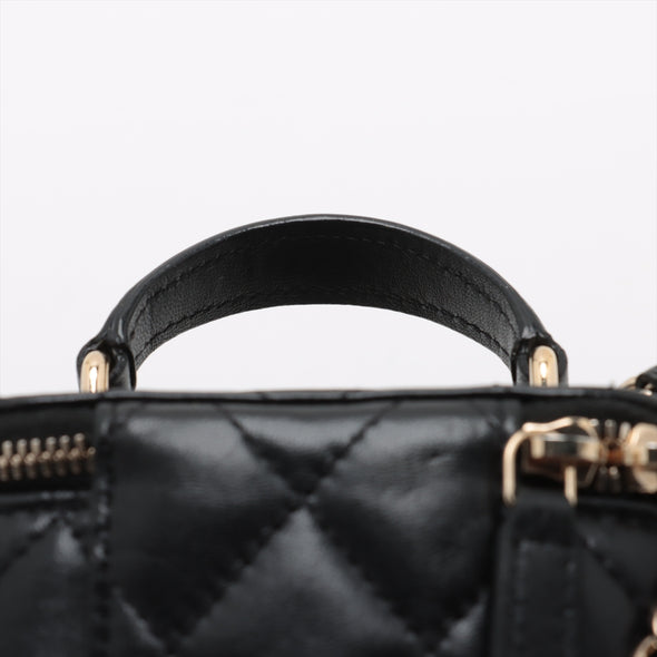 Chanel Black Nappa Leather Small Vanity With Chain [Clearance Sale]