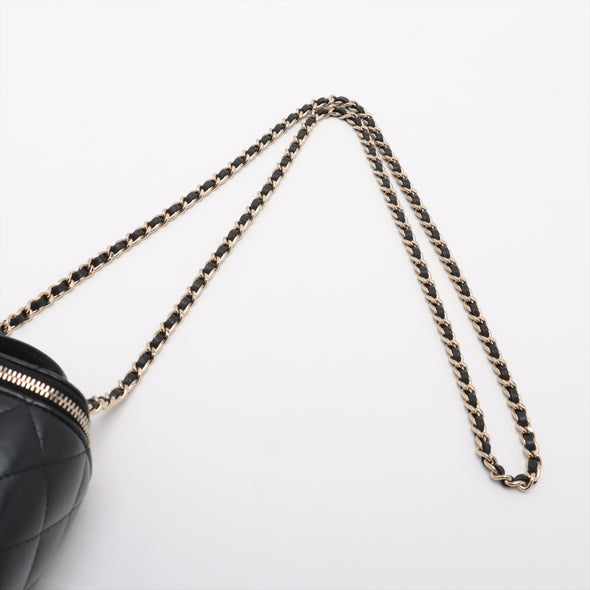 Chanel Black Nappa Leather Small Vanity With Chain [Clearance Sale]