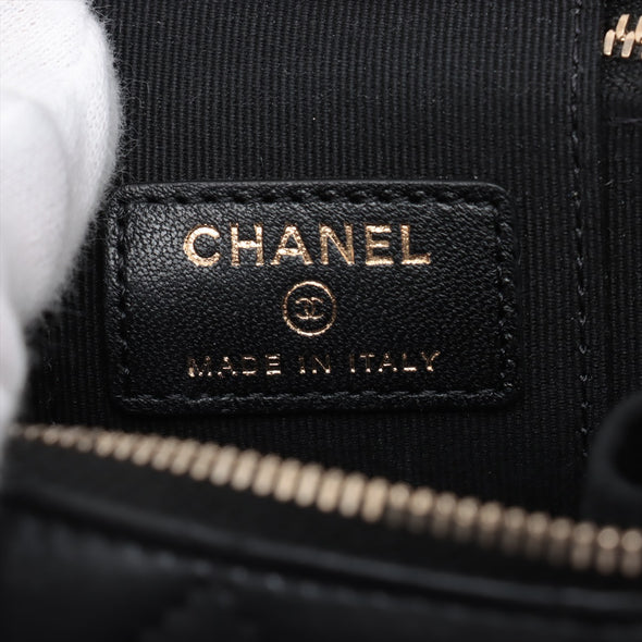 Chanel Black Nappa Leather Small Vanity With Chain [Clearance Sale]