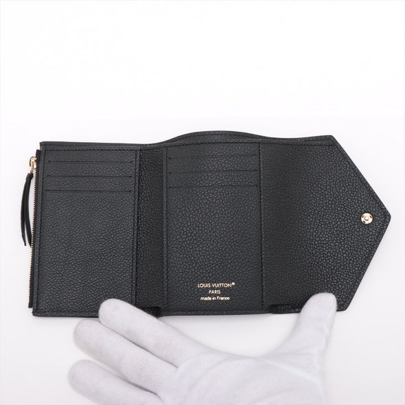 Louis Vuitton Black Beige Bicolor Monogram Empreinte Leather Victorine Wallet [Clearance Sale]
