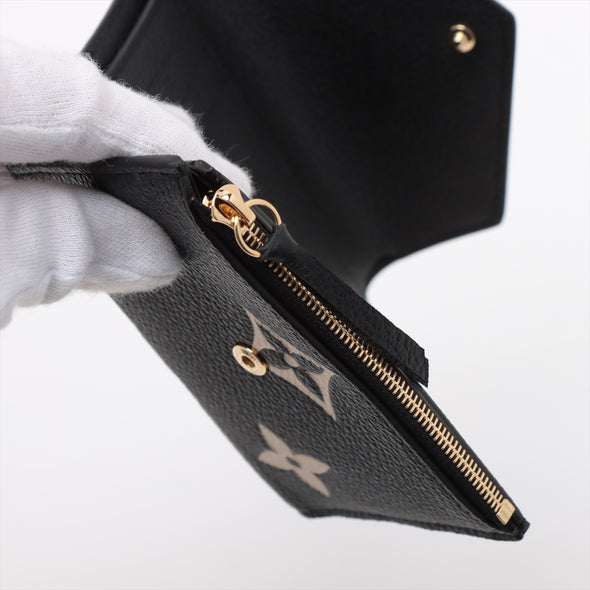 Louis Vuitton Black Beige Bicolor Monogram Empreinte Leather Victorine Wallet [Clearance Sale]