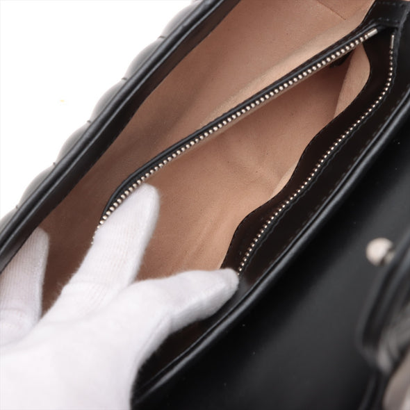 Gucci Black Leather GG Marmont Medium Shoulder Bag [Clearance Sale]