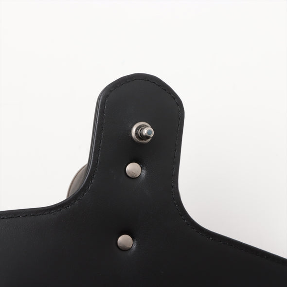 Gucci Black Leather GG Marmont Medium Shoulder Bag [Clearance Sale]
