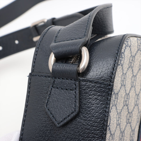 Gucci Navy GG Supreme Ophidia Small Crossbody Bag [Clearance Sale]