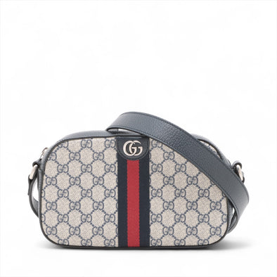 Gucci Navy GG Supreme Ophidia Small Crossbody Bag [Clearance Sale]