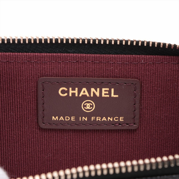 Chanel Black Caviar Leather Classic Zipped Card Holder [Clearance Sale]