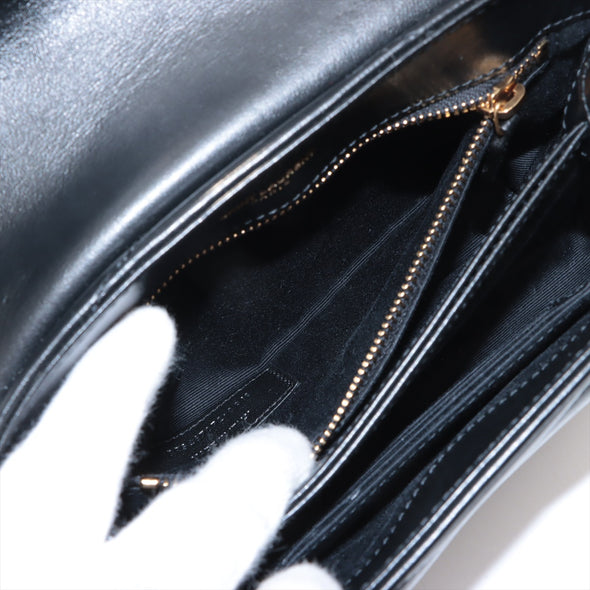 Saint Laurent Black Leather Mini Loulou Bag [Clearance Sale]