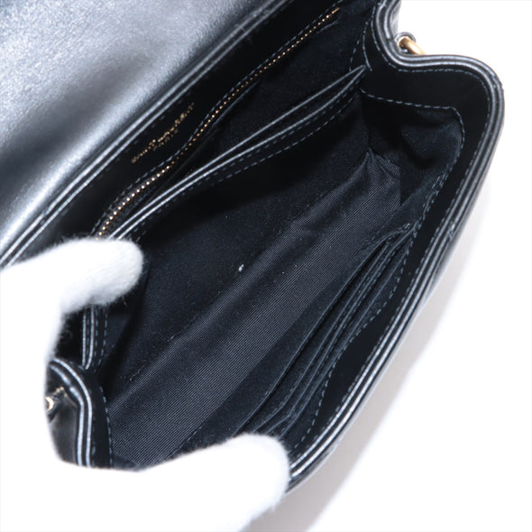 Saint Laurent Black Leather Mini Loulou Bag [Clearance Sale]