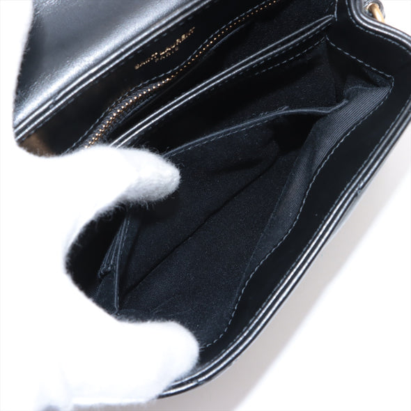Saint Laurent Black Leather Mini Loulou Bag [Clearance Sale]