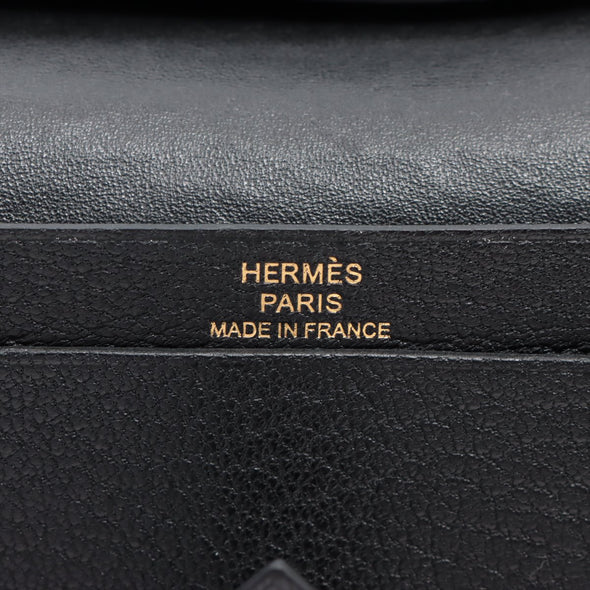 Hermes Black Epsom Calfskin Leather Card Holder [Clearance Sale]
