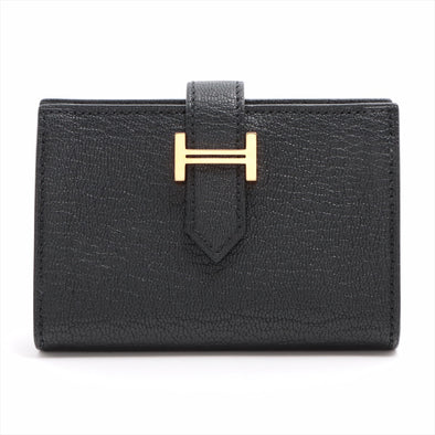 Hermes Black Epsom Calfskin Leather Card Holder [Clearance Sale]