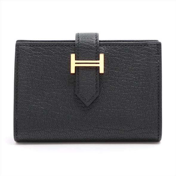 Hermes Black Epsom Calfskin Leather Card Holder [Clearance Sale]